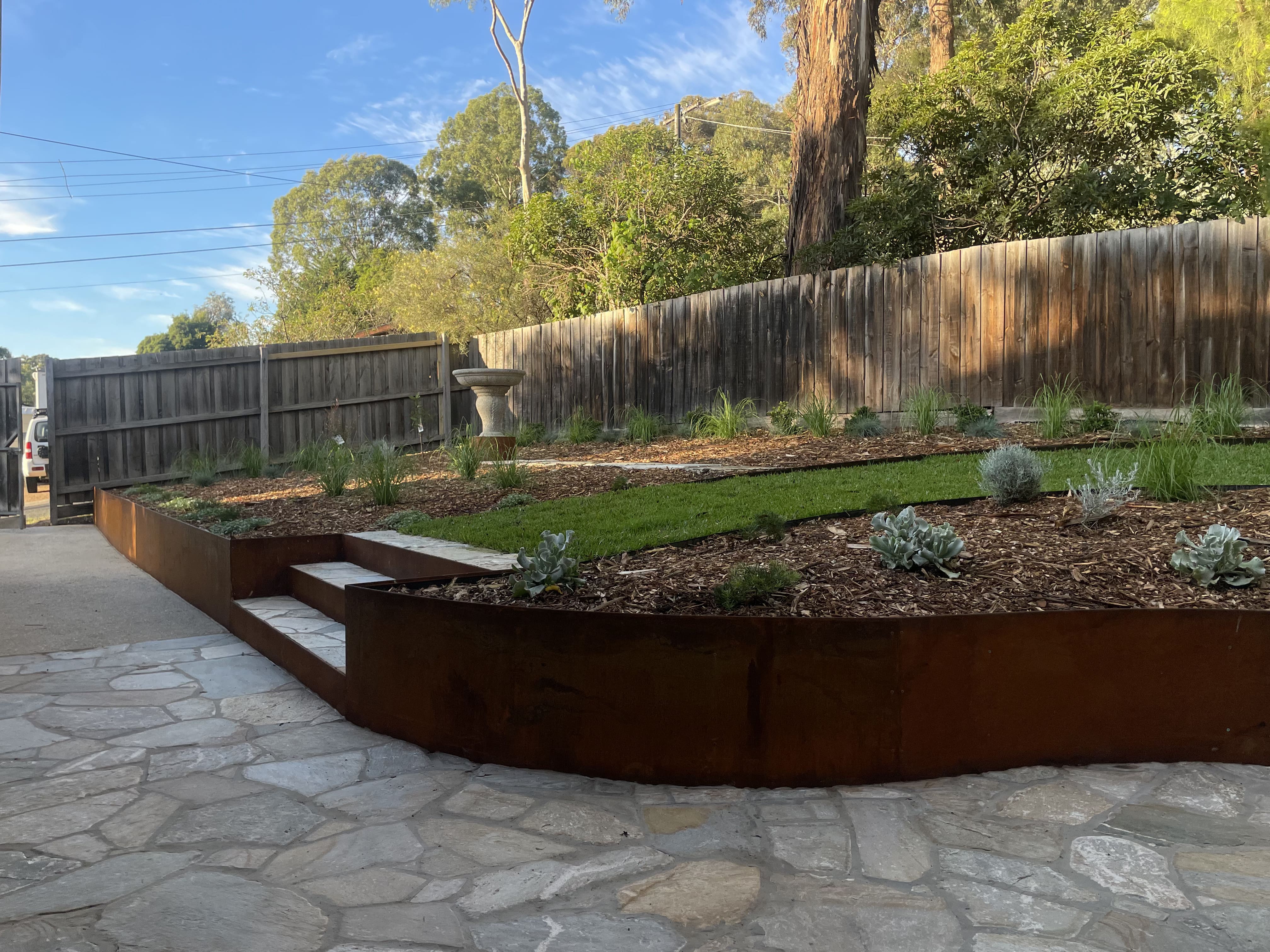 Landscape construction project