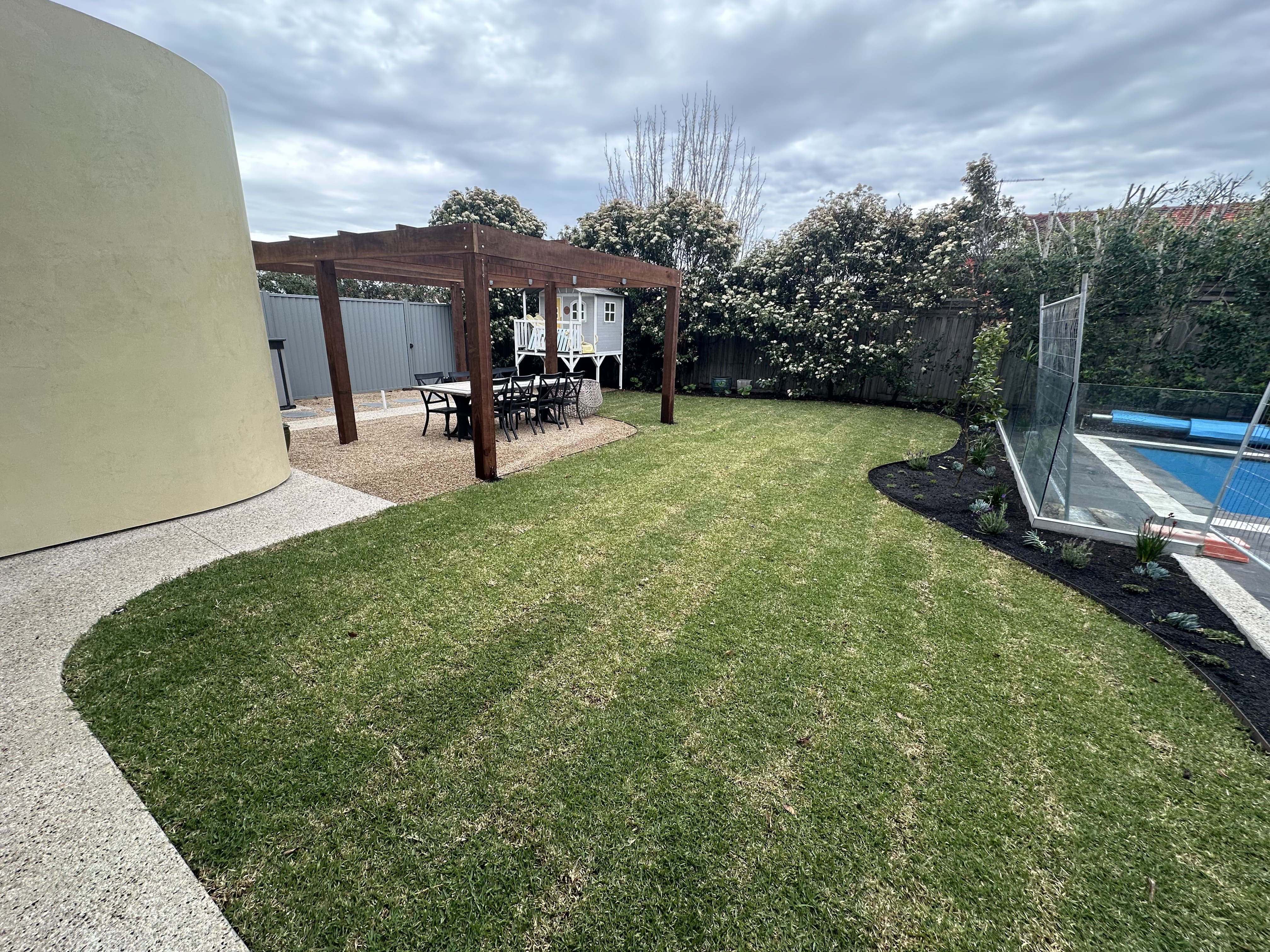 Backyard and pool surrounds