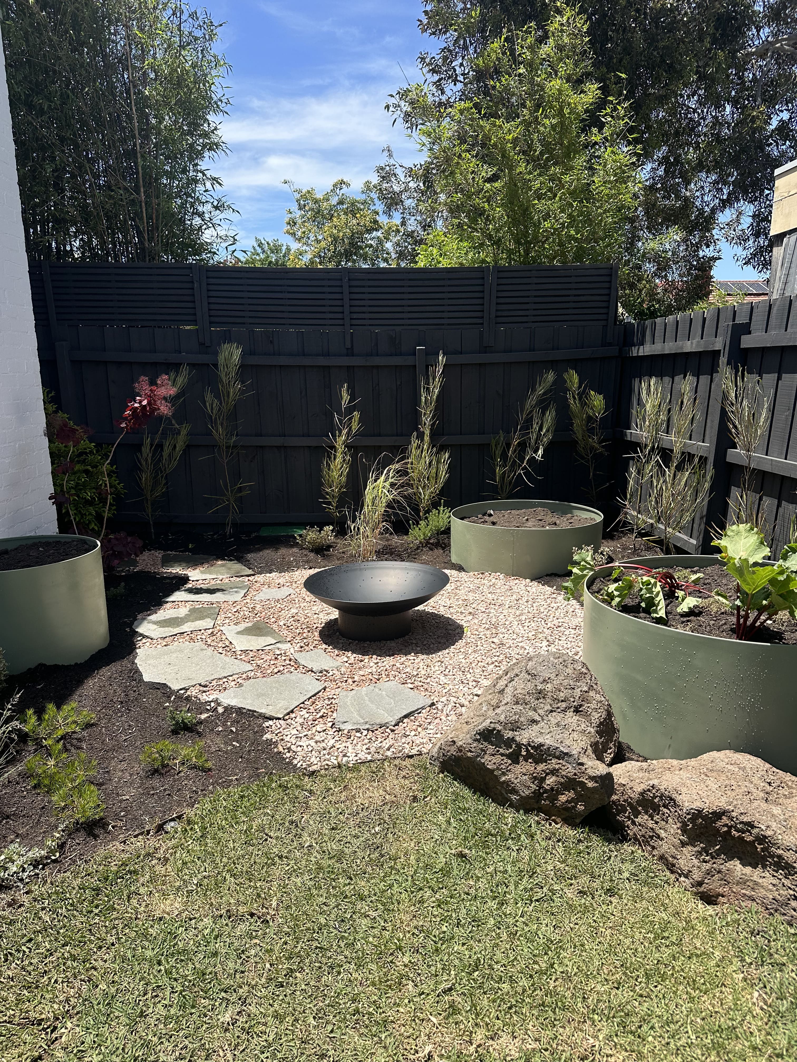 Backyard transformation in progress